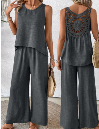 Boho letný set – top + nohavice
