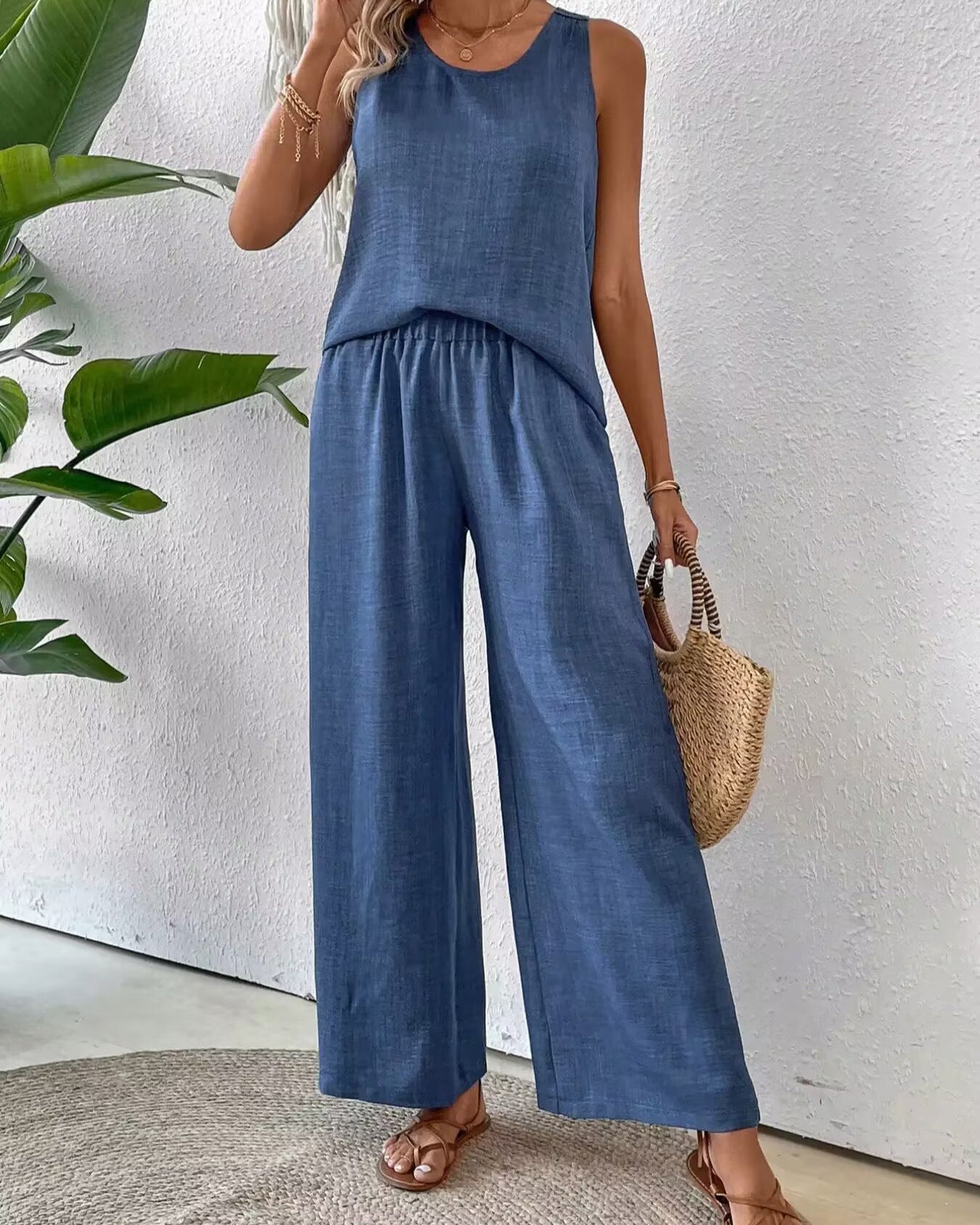 Boho letný set – top + nohavice