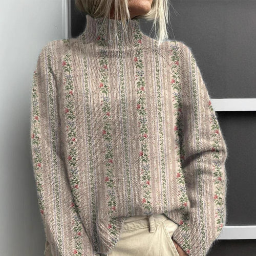 AutumnWinter Christmas Long-Sleeve Turtleneck Hoodie With Lapel Collar