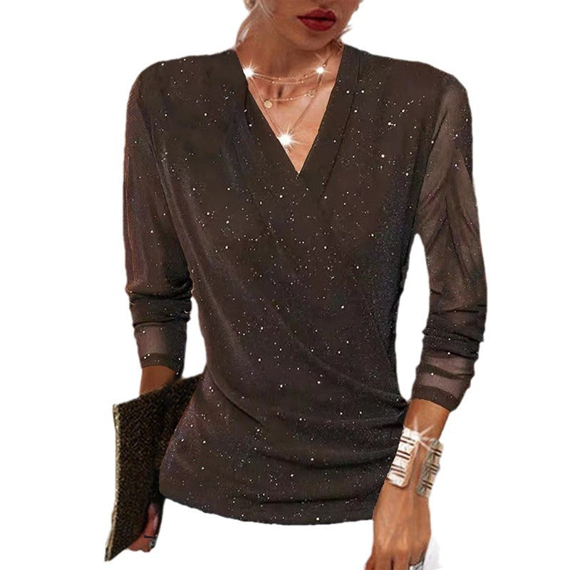 Dámsky elegantný top s výstrihom do V – štýlový a pohodlný ✨