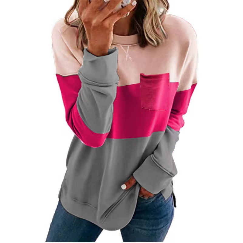 Dámska ležérna mikina Color Block – pohodlie na každý deň