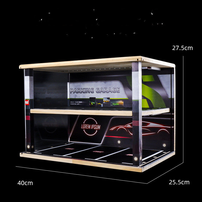 LED garáž pre modely áut – štýlová vitrína s osvetlením 🚗✨