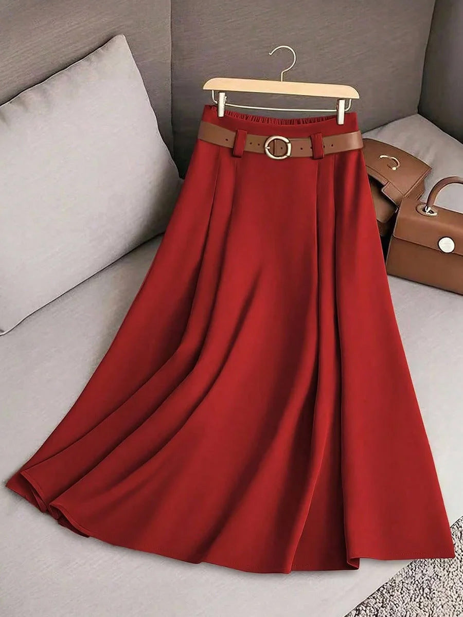 Elegantná plisovaná sukňa s opaskom | Nadčasový štýl