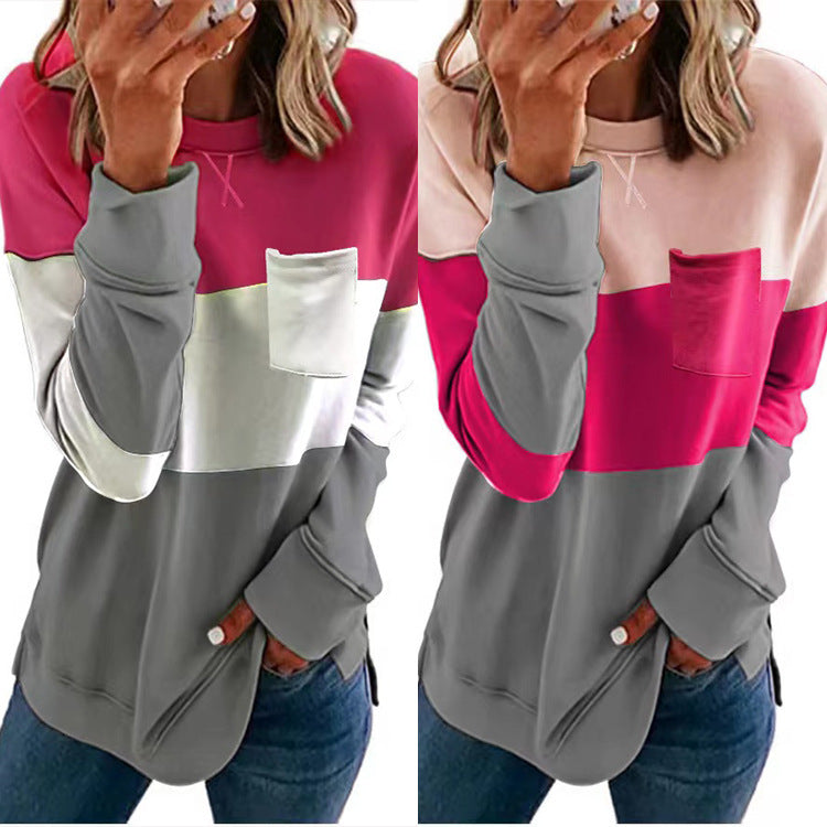 Dámska ležérna mikina Color Block – pohodlie na každý deň