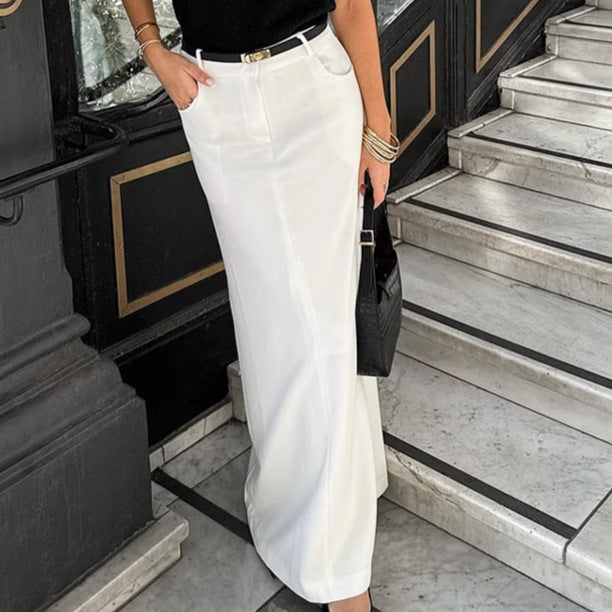 Elegantná dlhá sukňa | Minimalistický straight fit