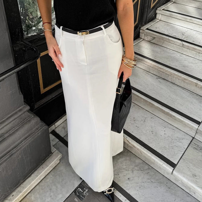 Elegantná dlhá sukňa | Minimalistický straight fit