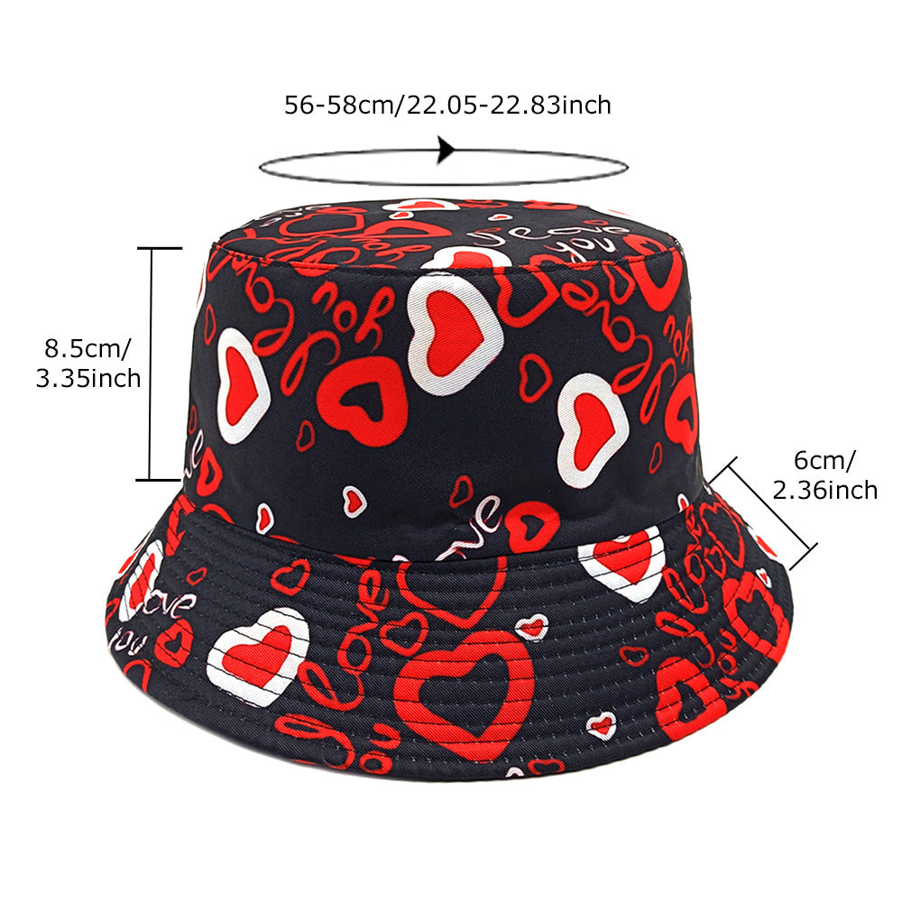 Bucket klobúk so srdiečkami – cute letný outfit ❤️