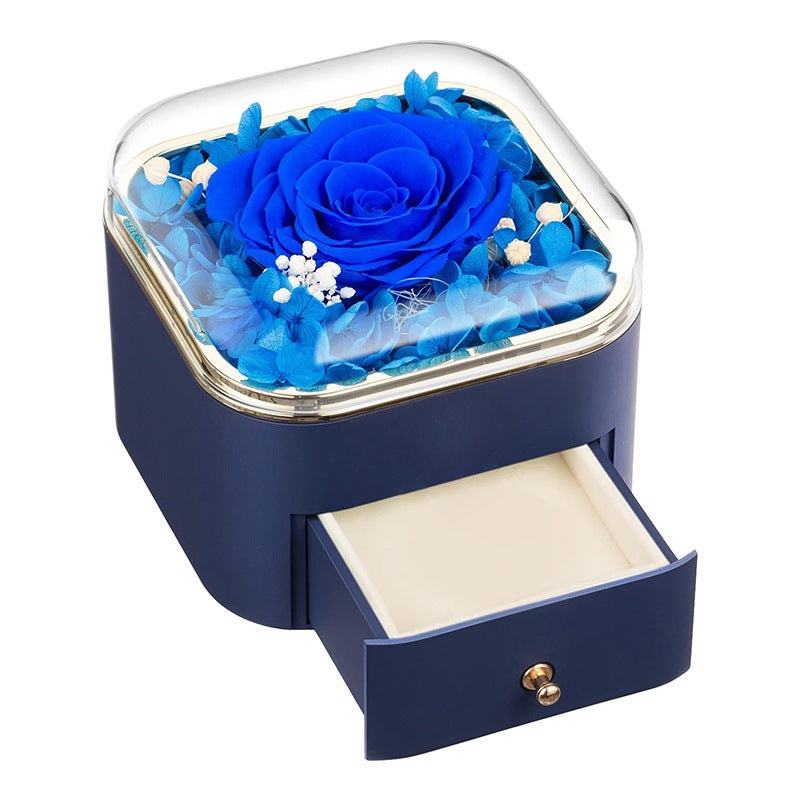 Darčeková šperkovnica s večnou ružou – elegantný darček 🌹✨