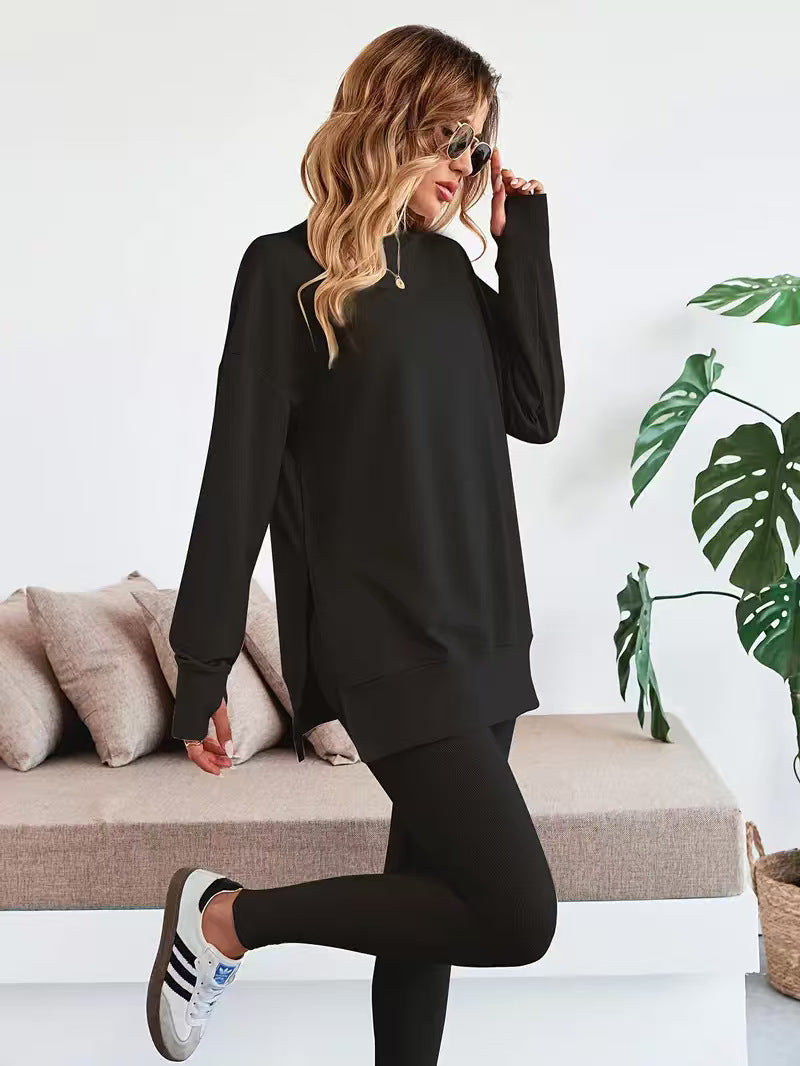Dámsky pohodlný set – mikina + legíny (2-dielny outfit) 🤍